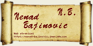 Nenad Bajinović vizit kartica